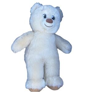 Build A Bear Teddy Bear White Plush Stuffed Animal Toy 16" BABW